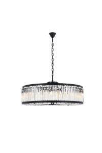 Chelsea 10 Light Matte Black Chandelier Clear Royal Cut Crystal (1203G43MB/RC)