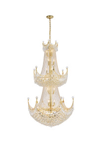 Corona 36 Light Gold Chandelier Clear Royal Cut Crystal (V8949G36G/RC) Corona 36 Light Gold Chandelier Clear Royal Cut Crystal (V8949G36G/RC)