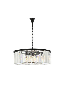 Sydney 10 Light Matte Black Chandelier Clear Royal Cut Crystal (1238G43MB/RC)