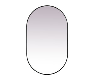 Metal Frame Oval Mirror 36X60 Inch In Black (MR2A3660BLK)