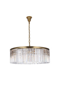 Sydney 43.5 Inch Round Crystal Chandelier In Satin Gold (1208G43SG/RC)