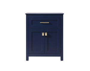 24 Inch Wide Bathroom Storage Freestanding Cabinet In Blue (SC012430BL)