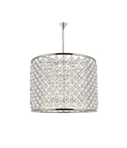 Madison 12 Light Polished Nickel Chandelier Clear Royal Cut Crystal (1206D35PN/RC)