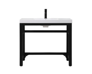 36 Inch Ada Compliant Single Bathroom Metal Vanity In Black (VF14536BK) 36 Inch Ada Compliant Single Bathroom Metal Vanity In Black (VF14536BK)