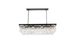 Sydney 12 Light Matte Black Chandelier Clear Royal Cut Crystal (1232D50MB/RC)