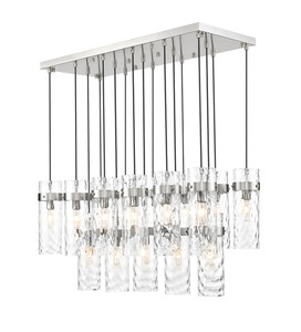 Fontaine 17 Light Linear Chandelier in Brushed Nickel (7002P5-17L-BN)