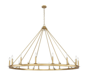 Barclay 16 Light Chandelier in Rubbed Brass (482R-16RB)