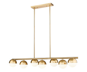 Realm Sphere 7 Light Linear Chandelier in Modern Gold (7517-7L-MGLD) Realm Sphere 7 Light Linear Chandelier in Modern Gold (7517-7L-MGLD)