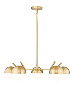 Realm Sphere 5 Light Chandelier in Modern Gold (7517-5MGLD)
