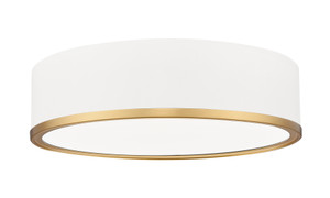 Bradley 1 Light Flush Mount in Matte White + Modern Gold (1018F16-MW-MGLD-LED)