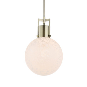 Huch 1 Light White Glass Pendant (21609)