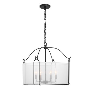 Ashlay 4-Light Pendant in Matte Black (7-1693-4-89)