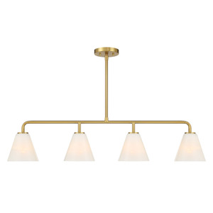 Blair 4-Light Linear Chandelier in Warm Brass (1-4014-4-322)