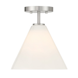 Blair 1-Light Mini-Pendant or Semi-Flush in Satin Nickel (7-4011-1-SN)