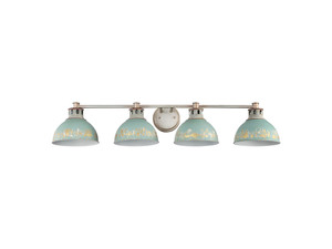 Kinsley 4-Light Vanity Light in Aged Galvanized Steel with Antique Teal (0865-BA4 AGV-TEAL) Kinsley 4-Light Vanity Light in Aged Galvanized Steel with Antique Teal (0865-BA4 AGV-TEAL)