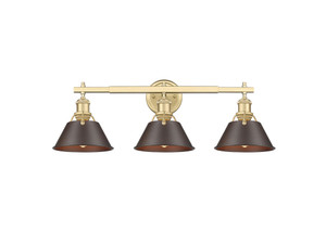 Orwell 3-Light Vanity Light in Brushed Champagne Bronze with Rubbed Bronze (3306-BA3 BCB-RBZ)
