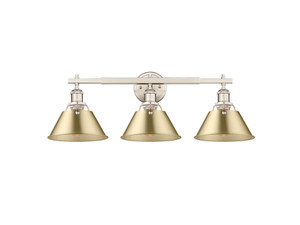 Orwell 3-Light Vanity Light in Pewter with Brushed Champagne Bronze (3306-BA3 PW-BCB)