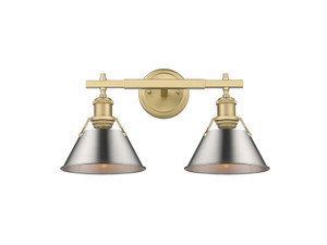 Orwell 2-Light Vanity Light in Brushed Champagne Bronze with Pewter (3306-BA2 BCB-PW)