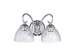Audra 2-Light Vanity Light in Chrome with Clear Glass (6952-BA2 CH-CLR) Audra 2-Light Vanity Light in Chrome with Clear Glass (6952-BA2 CH-CLR)