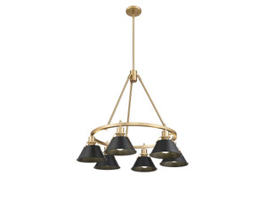 Orwell 6-Light Chandelier in Brushed Champagne Bronze with Matte Black (3306-6 BCB-BLK)