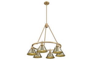Orwell 6-Light Chandelier in Brushed Champagne Bronze with Aged Brass (3306-6 BCB-AB)