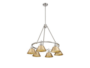 Orwell 6-Light Chandelier in Pewter with Brushed Champagne Bronze (3306-6 PW-BCB)