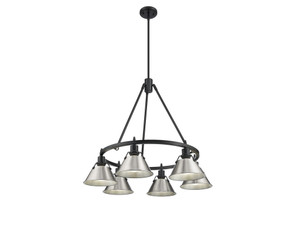 Orwell 6-Light Chandelier in Matte Black with Pewter (3306-6 BLK-PW) Orwell 6-Light Chandelier in Matte Black with Pewter (3306-6 BLK-PW)