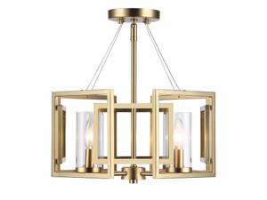 Marco 4-Light Semi-Flush in Brushed Champagne Bronze with Clear Glass (6068-SF BCB)