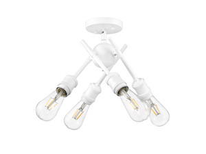 Axel WHT Semi-Flush in Matte White (1945-SF WHT) Axel WHT Semi-Flush in Matte White (1945-SF WHT)