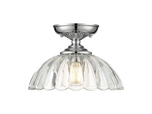 Audra 1-Light Vanity Light in Pewter with Clear Glass (6952-SF CH-CLR)