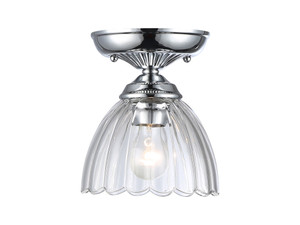 Audra 1-Light Semi-Flush in Chrome with Clear Glass (6952-SF7 CH-CLR)