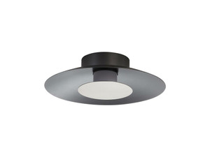 Luma LED Flush Mount - 12" in Graphite with Sand Nickel Shade (6400-FM12 GRA-SAN)