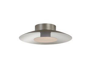 Luma LED Flush Mount - 12" in Sand Nickel with French Gold Shade (6400-FM12 SAN-FRG)