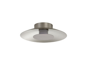 Luma LED Flush Mount - 12" in Sand Nickel with Coffee Silver Shade (6400-FM12 SAN-CS)