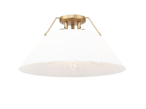 Orwell 3-Light Flush Mount in Brushed Champagne Bronze with Opal Glass (3306-3FM BCB-OP)