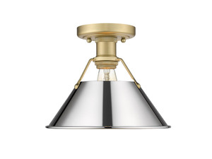 Orwell 1-Light Flush Mount in Brushed Champagne Bronze with Chrome (3306-FM BCB-CH) Orwell 1-Light Flush Mount in Brushed Champagne Bronze with Chrome (3306-FM BCB-CH)