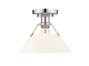 Orwell 1-Light Flush Mount in Chrome with Opal Glass (3306-FM CH-OP)