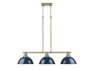 Duncan 1-Light Pendant with Chain in Chrome with Matte White (3602-3LP AB-NVY)