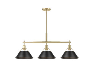 Orwell 3-Light Linear Pendant in Brushed Champagne Bronze with Matte Black (3306-LP BCB-BLK) Orwell 3-Light Linear Pendant in Brushed Champagne Bronze with Matte Black (3306-LP BCB-BLK)