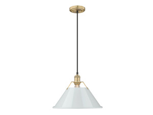 Orwell 14" Wide Large Pendant in Brushed Champagne Bronze with Dusky Blue (3306-L BCB-DB)