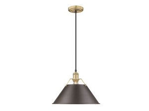 Orwell 14" Wide Large Pendant in Brushed Champagne Bronze with Rubbed Bronze (3306-L BCB-RBZ)
