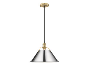 Orwell 14" Wide Large Pendant in Brushed Champagne Bronze with Chrome (3306-L BCB-CH) Orwell 14" Wide Large Pendant in Brushed Champagne Bronze with Chrome (3306-L BCB-CH)