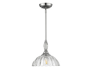 Audra 1-Light Pendant in Pewter with Clear Glass (6952-M CH-CLR)