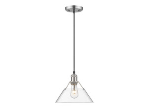 Orwell 10" Wide Medium Pendant in Pewter with Clear Glass (3306-M PW-CLR)