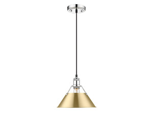 Orwell 10" Wide Medium Pendant in Chrome with Brushed Champagne Bronze (3306-M CH-BCB) Orwell 10" Wide Medium Pendant in Chrome with Brushed Champagne Bronze (3306-M CH-BCB)