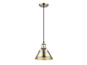 Orwell 7.5" Wide Small Pendant in Aged Brass (3306-S AB-AB)