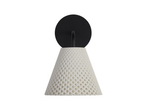 Clarus LED 8" Wall Sconce - Outdoor in White Sandstone Cement (2419-OWL WCT)