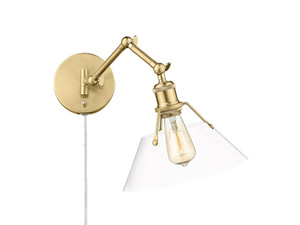 Orwell Articulating Wall Sconce in Brushed Champagne Bronze with Clear Glass (3306-A1W BCB-CLR)