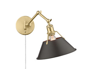 Orwell Articulating Wall Sconce in Brushed Champagne Bronze with Rubbed Bronze (3306-A1W BCB-RBZ) Orwell Articulating Wall Sconce in Brushed Champagne Bronze with Rubbed Bronze (3306-A1W BCB-RBZ)