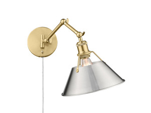 Orwell Articulating Wall Sconce in Brushed Champagne Bronze with Pewter (3306-A1W BCB-PW) Orwell Articulating Wall Sconce in Brushed Champagne Bronze with Pewter (3306-A1W BCB-PW)